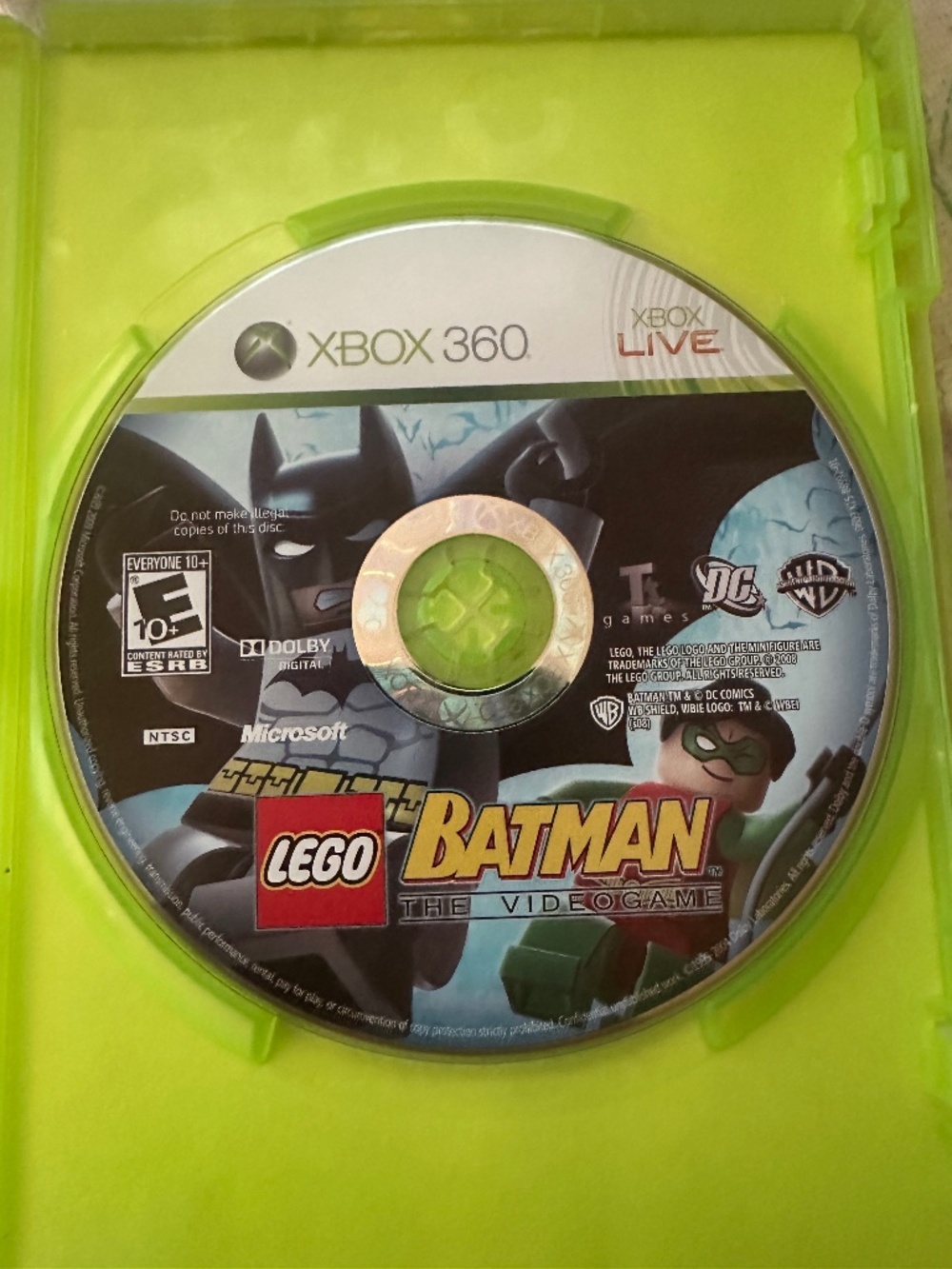 LEGO Batman The Videogame (Microsoft Xbox 360 Live 2008) No Manual